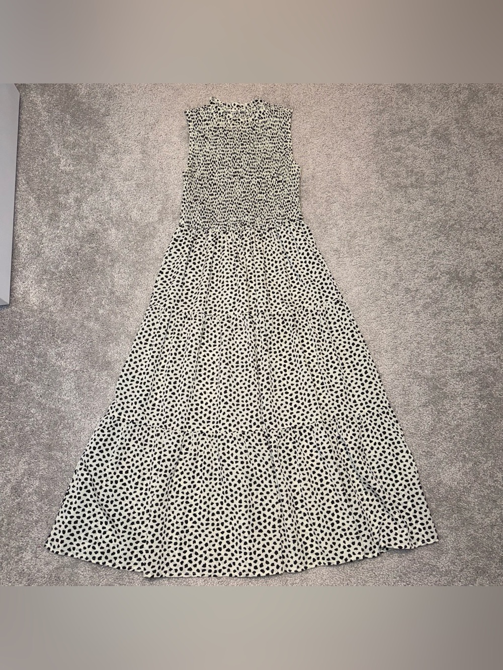 SHEIN Black & White Polka Dot Maxi Skirt